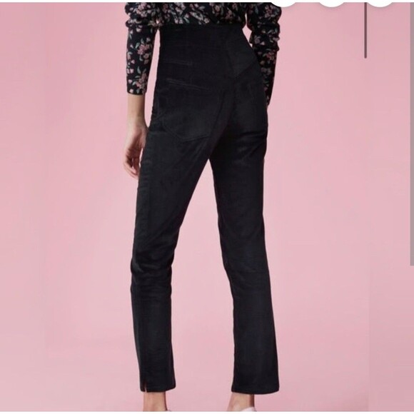 Velvet Black Pants Womens 10 High Rise Straight Leg Quiet Luxury Dressy Chic NWT - Picture 2 of 10